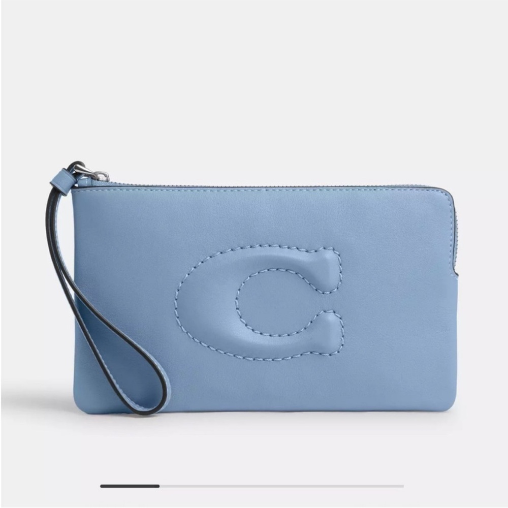 Coach Leather Wristlet Clutch